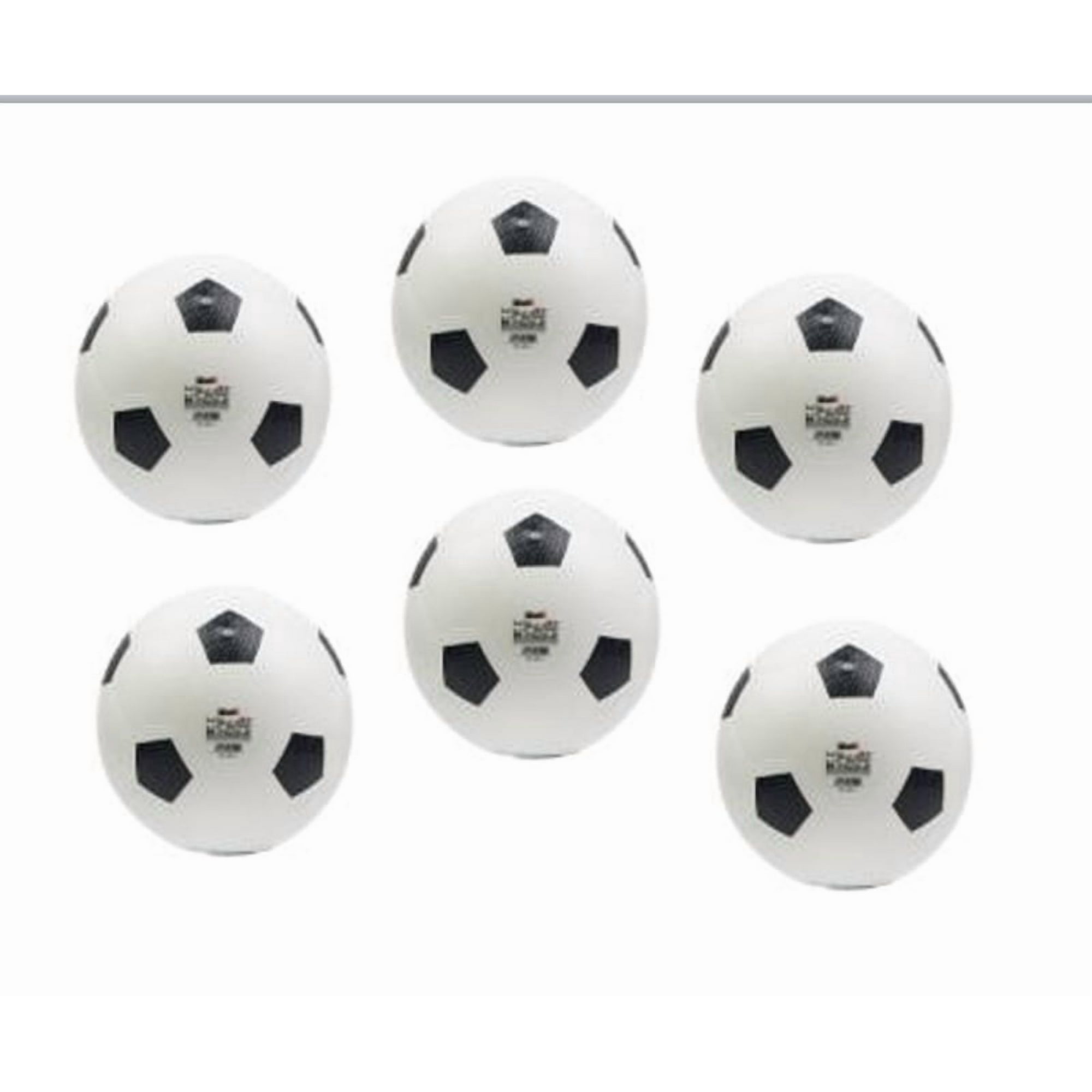 Vipnetwork - Set 6 Pelotas Inflable 22 Cm Diseño Futbol - Color Blanco