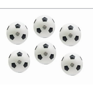 Vipnetwork - Set 6 Pelotas Inflable 22 Cm Diseño Futbol - Color Blanco