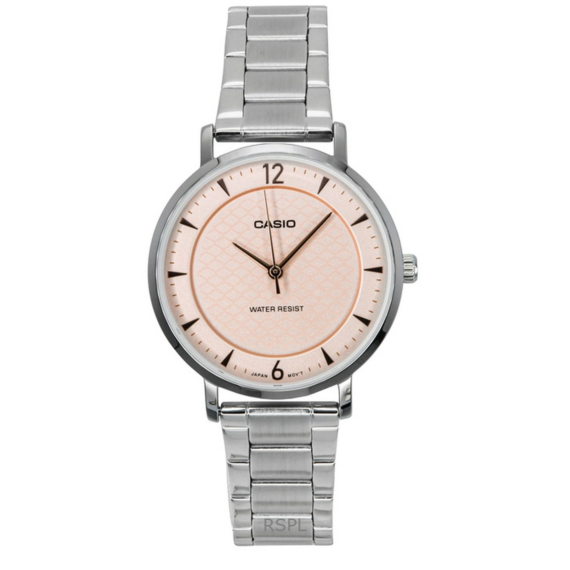 Reloj Casio Standard Analog Stainless Steel Salmon Dial Quartz Ltp-vt04d-4a Women's Watch