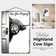 thumbnail image 2 of Letrero estás haciendo caca vaca highland vintage vaca divertido decoración pared baño aseo hogar, 2 of 7