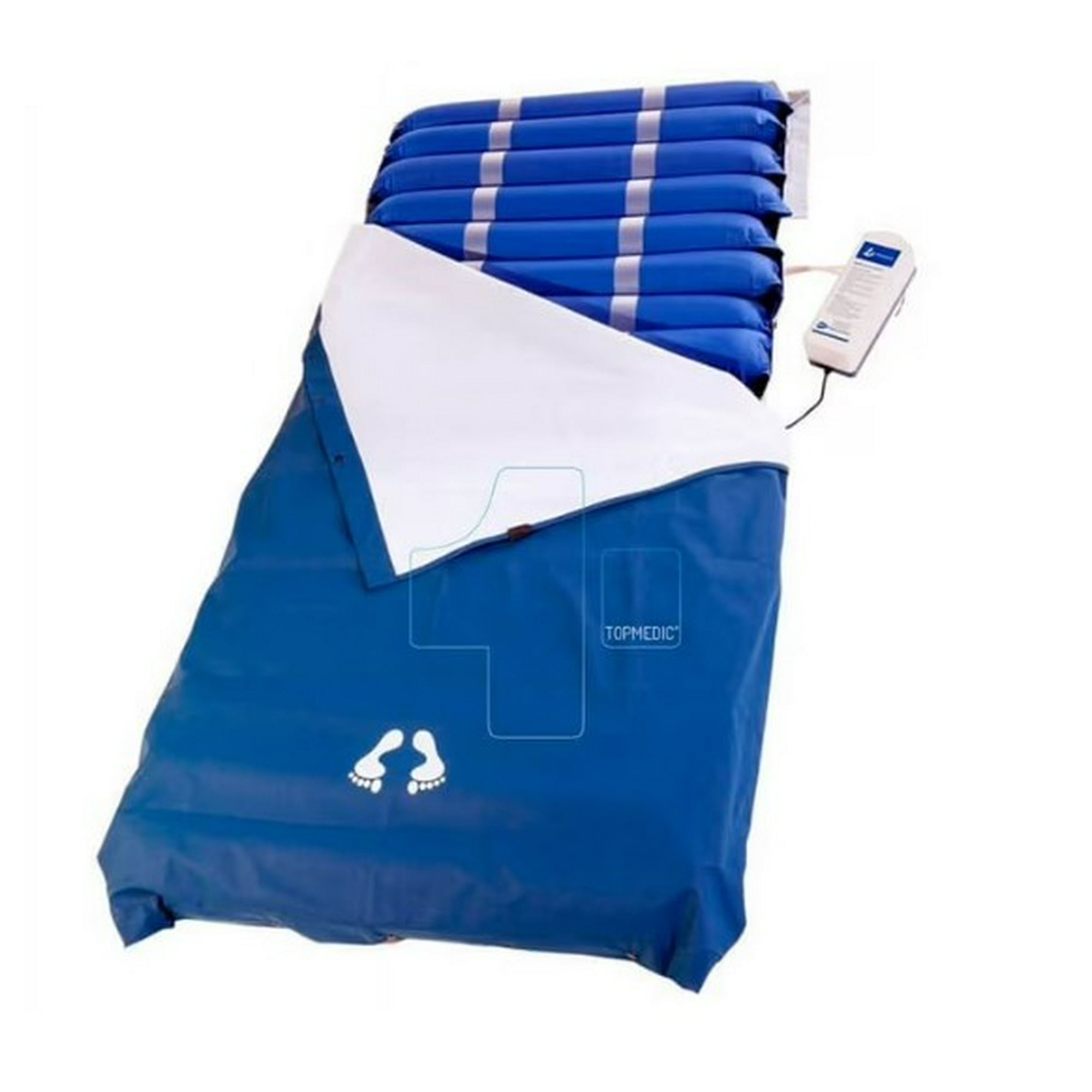 Topmedic - Colchón Antiescaras Motor Tubular + Cobertor Impermeable 160 Kilos