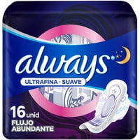 Toallas Higiénicas Ultrafina Nocturna Largas 16 Un Always