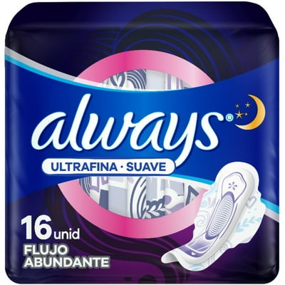 Toallas Higiénicas Ultrafina Nocturna Largas 16 Un Always