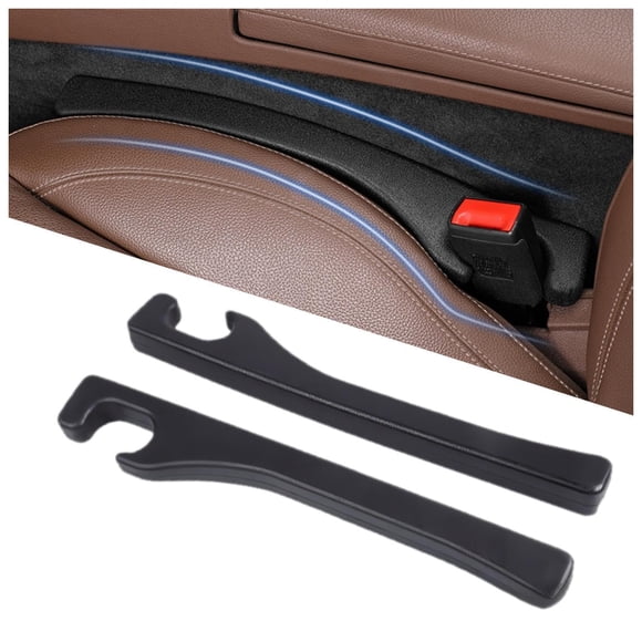Relleno de huecos para asientos de coche Hiseanllo, piel sintética, ajuste universal, paquete de 2