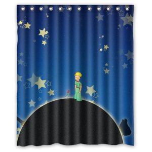 Pinghai - Cortina De Ducha De El Principito, Juego De Cortinas De Baño Con Ganchos, Tamaño 60 X 72 Pulgadas
