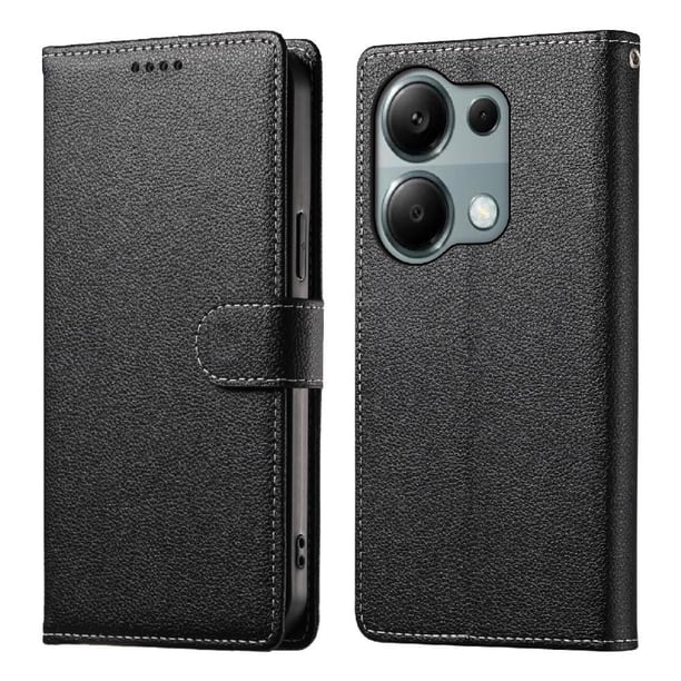 Funda para FOXDOCK Xiaomi Poco M6 Pro 4G– Cuero Premium, 3 ranuras para tarjetas, Protección contra impactos