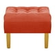 thumbnail image 2 of Set Pouf Wood 1c Felpa 01 Naranjo, 2 of 5