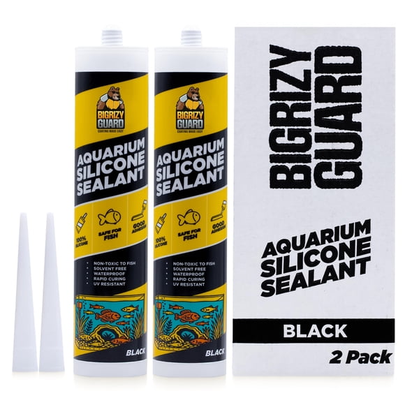 Silicona selladora BIGRIZY GUARD negra 2 × 300 ml para acuario