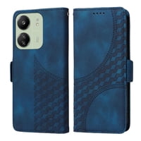 Carcasa Foxdock Xiaomi Redmi 13C 5G De Cuero Pu, Diseño Acolchado Clásico, Protección Contra Caídas Y Rayones