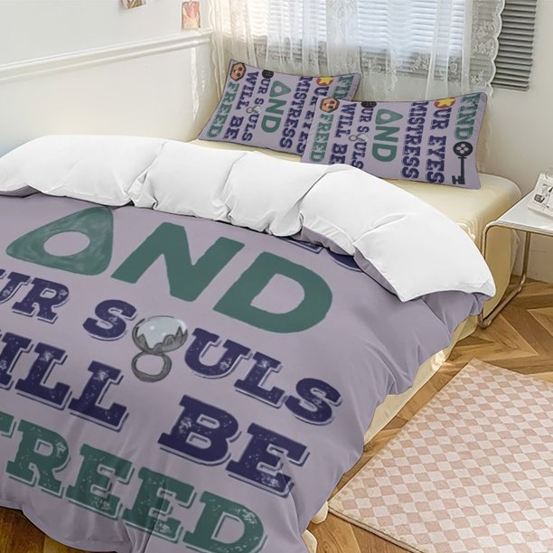 Pale Purple Coraline Comforter Set Soft 3 Pcs Twin Bedding Sets Thicken for All Season