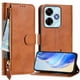 thumbnail image 4 of FOXDOCK Funda Tipo Cartera para Tecno Spark 40C Cuero PU con Cremallera y Correa de Muñeca, Ranuras para Tarjetas, Soporte Plegable, Cierre Magnético, 4 of 5