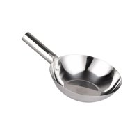 Bothyi - Cazo De Acero Inoxidable Con Mango Ergonómico, Cucharón De Servicio Pulido Para Uso Doméstico Mediano