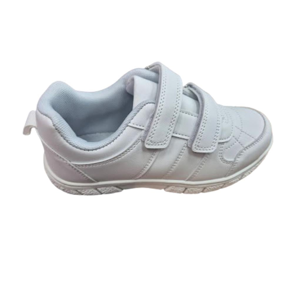 Vinnys Outlet - Zapatilla Escolar Blanco Velcro Unisex