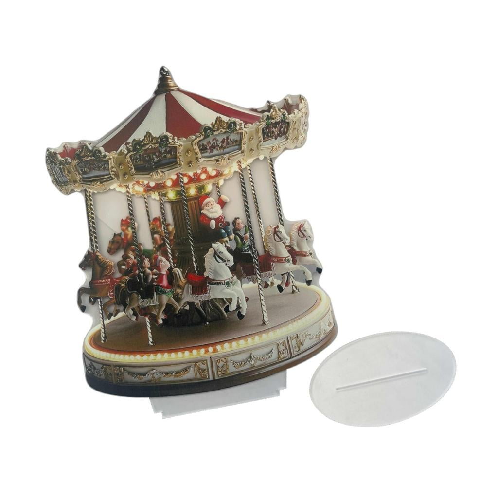 Bothyi - 2d Christmas Carousel Letrero Acrílico Plato De Decoración Para Regalos De Navidad En Casa