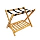 thumbnail image 4 of Soporte para maleta organizador de portaequipajes resistente y duradero, portátil grueso de bambú con estante de almacenamiento para habitación de hué, 4 of 5