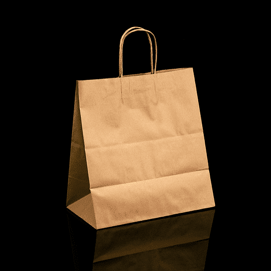 Genérica - Bolsas Kraft 29x27x16cm Asas Manilla Pack 100 Und