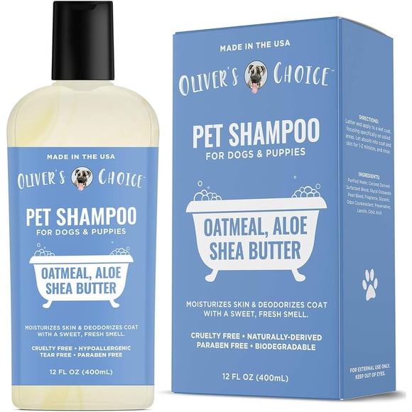 OLIVERS CHOICE Dog Shampoo with Oatmeal, Aloe & Shea Butter