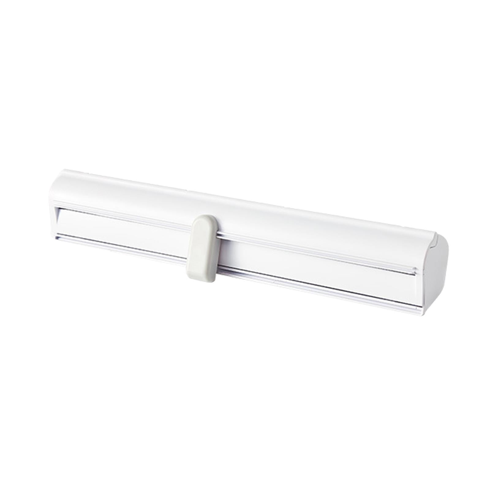 Bothyi - Dispensador De Envoltura De Alimentos Reutilizable Cortador De Película De Papel De Aluminio Blanco