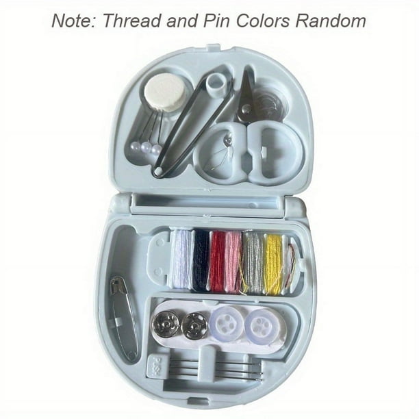 1pc Mini Portable Small Sewing Box Travel Household Sewing Kit Thread Scissors Needles Pins
