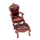 thumbnail image 5 of 2 Piezas De Silla Y Taburete A Escala 1/12, Accesorios De Simulación De Juguete Para El Hogar, Color Marrón Oscuro, 5 of 5