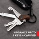 thumbnail image 2 of Mini organizador de llaves KeySmart de piel para 5 llaves y llavero, 2 of 7