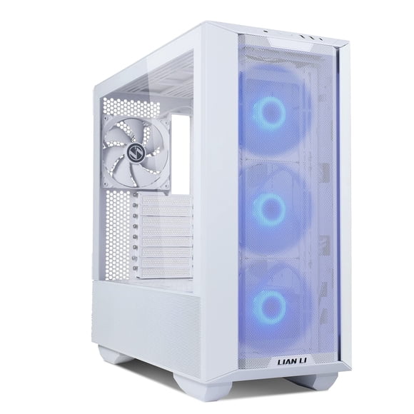Funda para PC Lian Li LANCOOL III E-ATX con ventiladores RGB, color blanco