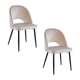 thumbnail image 1 of Pack 2 Sillas De Comedor De Terciopelo Oval Beige, 1 of 6
