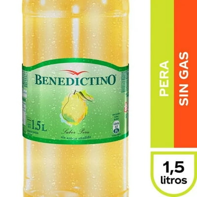 Agua Saborizada Pera Sin Gas Botella 1,5 L Benedictino