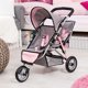 thumbnail image 5 of Jogger Dolls Twin de 3 ruedas, diseño Bayer, gris y rosa, 5 of 7