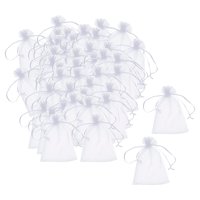 Ioensy - 100 Bolsas De Malla Con Cordón Para Jardín, Bolsas De Protección Para Frutas, 10 Cm X 12 Cm, Color Blanco