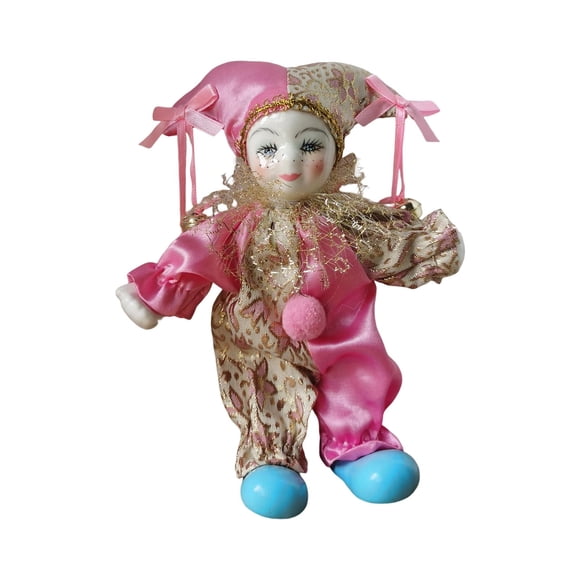 Triangel Doll Con Disfraz Vintage Harlequin Doll Para Recuerdos De Halloween