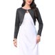 thumbnail image 1 of INSPIRE CHIC Chaqueta Brillante Metálica con Purpurina para Mujer de Manga Larga con Un Botón para Fiesta Club Corta Brillante S Negro, 1 of 6