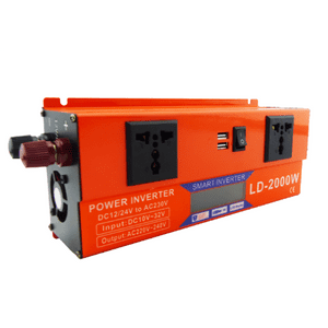 Genericio - Inversor Voltaje Vehículo 12/24V 2000W 2Usb Lcd