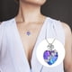 thumbnail image 2 of Romantic Hearte Collars Chain Azul Colgante Collar Mothers Day Gift Silver Cristal Jewelry para mujeres o Girls, 2 of 7