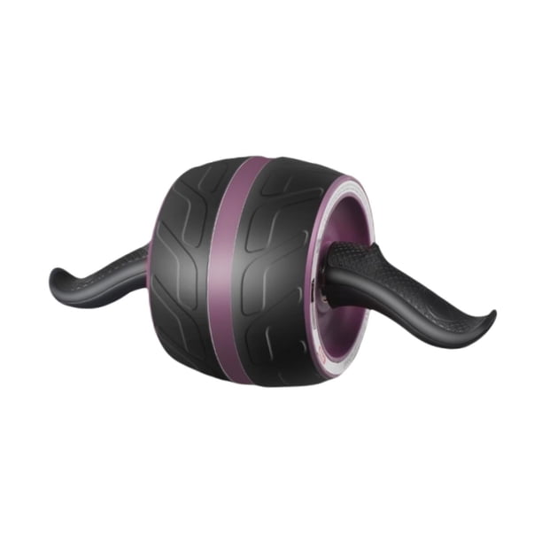 Rodillo abdominal con resorte de resistencia, rueda abdominal automática para ejercicios de musculación, dispositivo compacto para entrenamiento abdom Violeta M