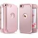 thumbnail image 1 of Funda para iPod Touch 7, Touch 6 y Touch 5 con dos protectores de pantalla, [Serie de tres capas] Protección resistente a golpes y golpes para Apple iPod Touch de 5/6/7.ª generación, color oro rosa., 1 of 5