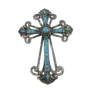 Bothyi - Escultura De Resina Con Forma De Cruz Para Decoración De Pared, Para Jardín, Hogar Y Sala De Estar, 20 X 29 Cm