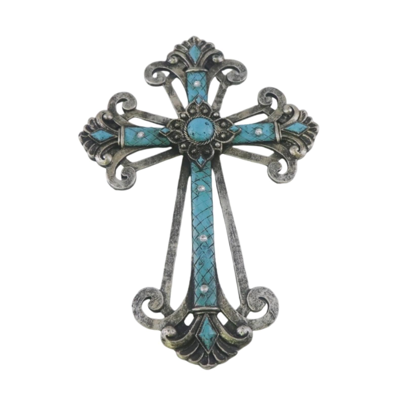 Bothyi - Escultura De Resina Con Forma De Cruz Para Decoración De Pared, Para Jardín, Hogar Y Sala De Estar, 20 X 29 Cm