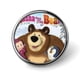 thumbnail image 1 of Masha y el oso-Theme Round Button Badge: Premium Metal Construction, Ideal for High-End Events 2.8 cm, 1 of 6