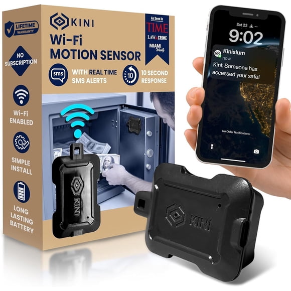 Sensor de movimiento Wi‑Fi KINISIUM KiniSafe con alertas en tiempo real