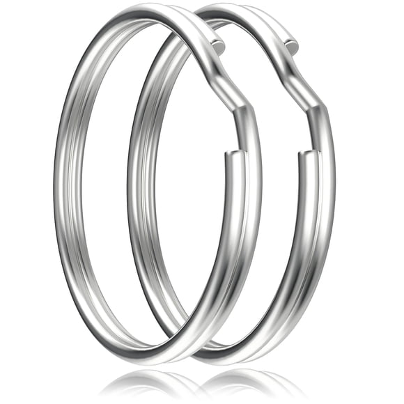 Llavero anilla HoAoOo de acero inoxidable 316L, 10 piezas, redondo de 32 mm