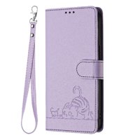Funda Tipo Cartera Foxdock Para Tcl 40 Se Con Soporte, Ranuras, Rfid, Diseño De Gato