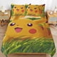 thumbnail image 1 of Pi-ka-chu Bed Duvet Cover Microfiber Bedding Sets 3D Printed Lightweight 3 Piece Comforter Sets for Kids Boys Girls, 1 of 5