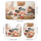 thumbnail image 3 of Hilda-theme 4-Piece Shower Curtain Set with Rugs, Waterproof Bathroom Decor Set Includes Bath Mat, U-Shaped Rug, Toilet Lid Cover and Curtain with Hooks, 3 of 6