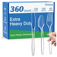 Set De Cubiertos De Plástico Dealusy 360 Piezas: 150 Tenedores, 150 Cucharas