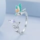 thumbnail image 3 of Anillo pajaro colibri ajustable plata 925, 3 of 3
