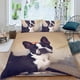 thumbnail image 2 of Boston Terrier Conjunto de sábanas temático, trío de piezas, cómodo y amigable con la piel, diseño único, regalo de decoración para el hogar para familiares, amigos y fans,173cm *218cm, 2 of 6