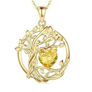 Collar Heshpaws Tree Of Life Birthstone Necklace