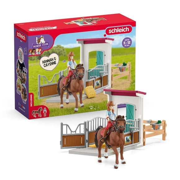 Playset Schleich Horse Box con Hannah & Cayenne Horse Club