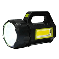 Genérico - Linterna Led Largo Alcance Recargable Usb 600Mts 6 Funciones Blanco Negro